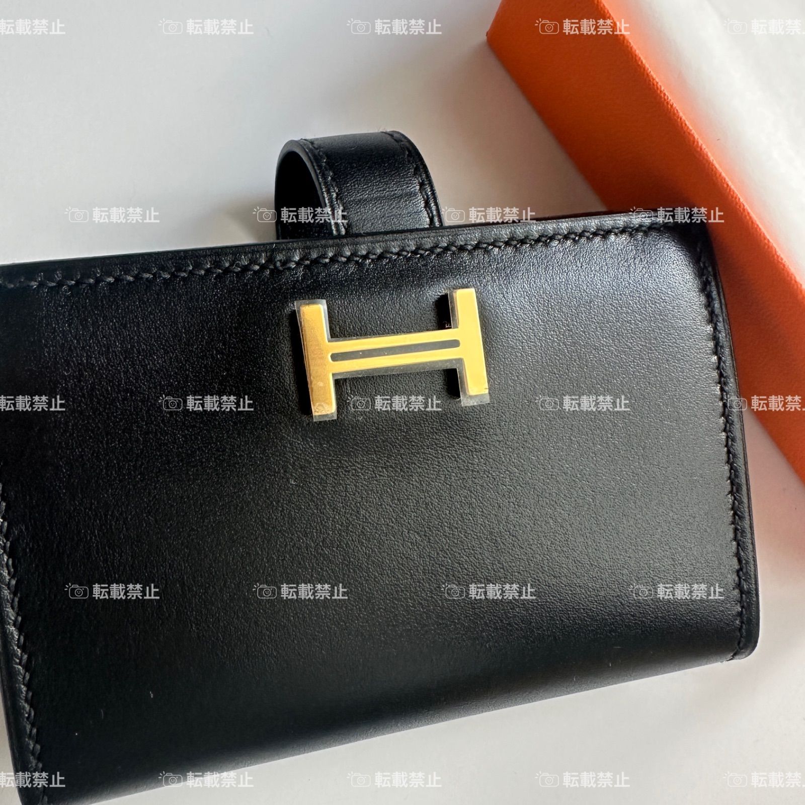 新品未使用正規品 超希少 HERMES エルメス べアン ミニ カードケース ブラック 黒