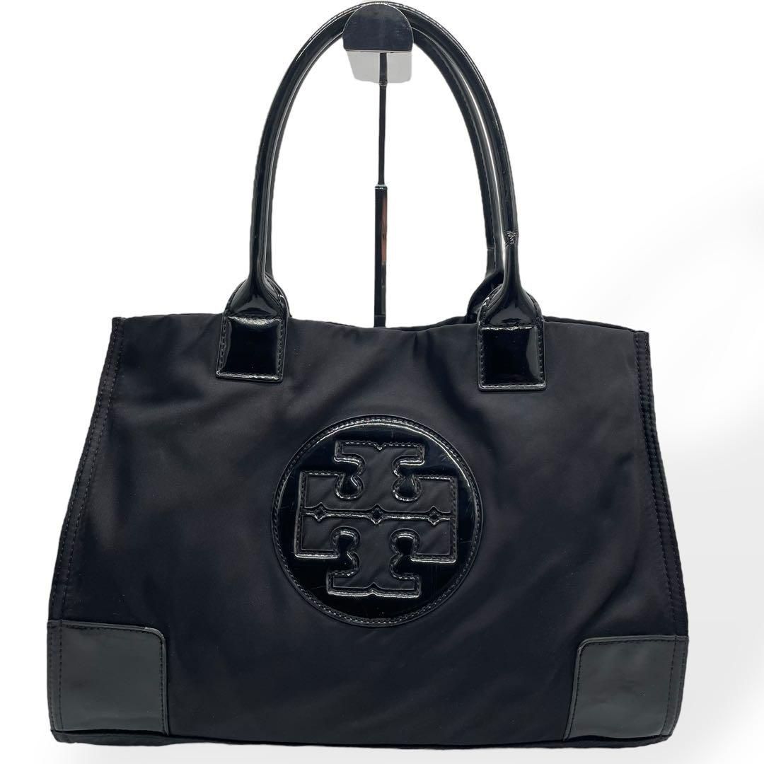 【極美品】トリーバーチ エラ トートバッグ レザー×ウール エナメル A4可 極美品】トリーバーチ エラ トートバッグ レザー×ウール