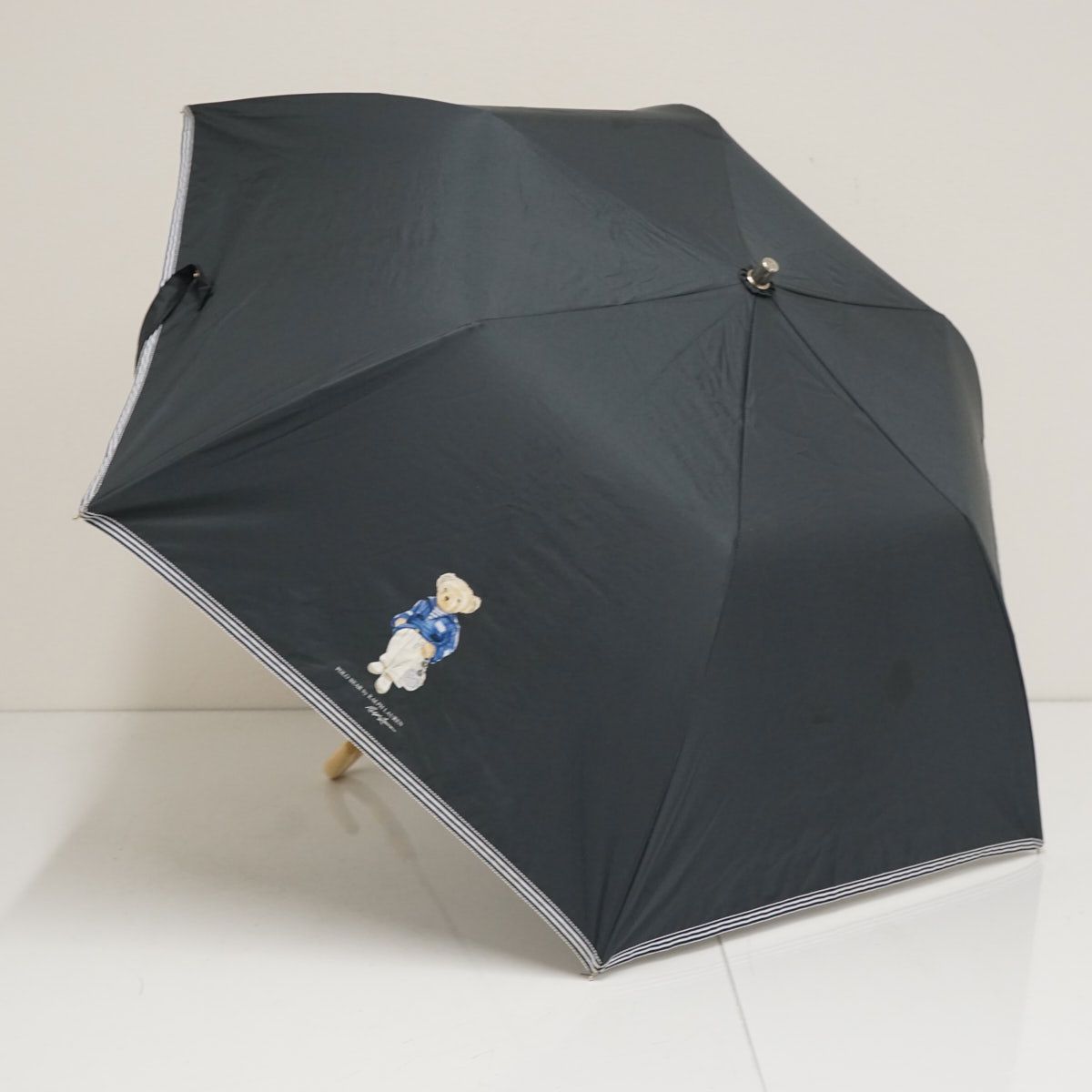【タグ付き新品未使用】ポロラルフローレン　折りたたみ日傘　晴雨兼用 折りたたみ日傘 POLO RALPH LAUREN ポロラルフローレン USED品