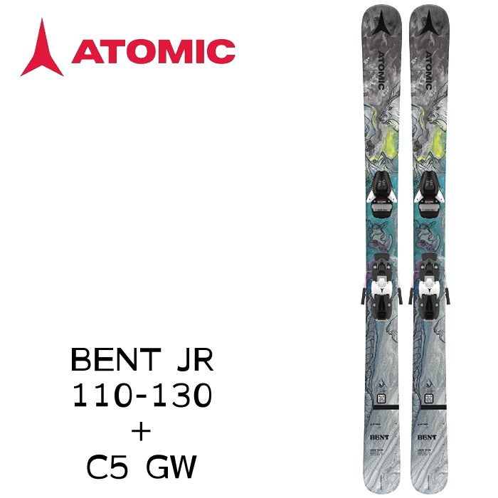 スキー 板 ビンディング付き スキーセット 23-24 メンズ レディース ATOMIC アトミック ベント ジェーアール  BENT JR 110-130 ＋ C5 GW  日本正規品