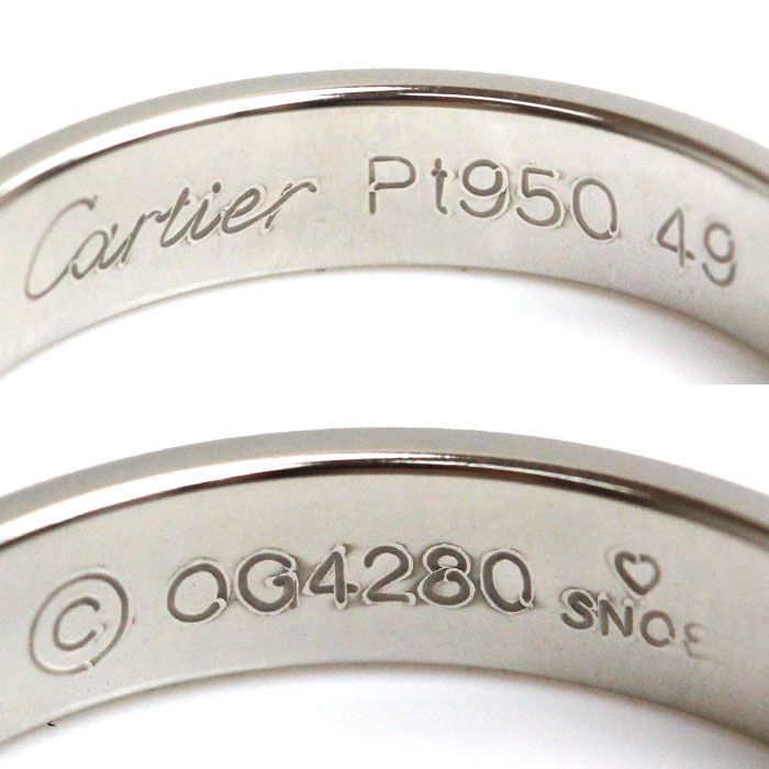 CARTIER カルティエ Pt950プラチナ クラシック ウェディング リング  