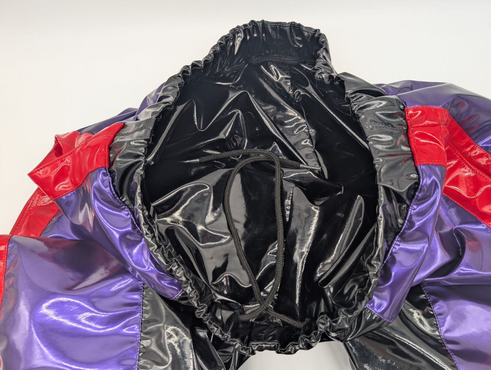 専用★エナメル生地のジャージ上下セット(エナメル裏地付き)メンズ４Lハンドメイド エナメル生地のジャージ上下(エナメル裏地付き)】 黒、紫、赤