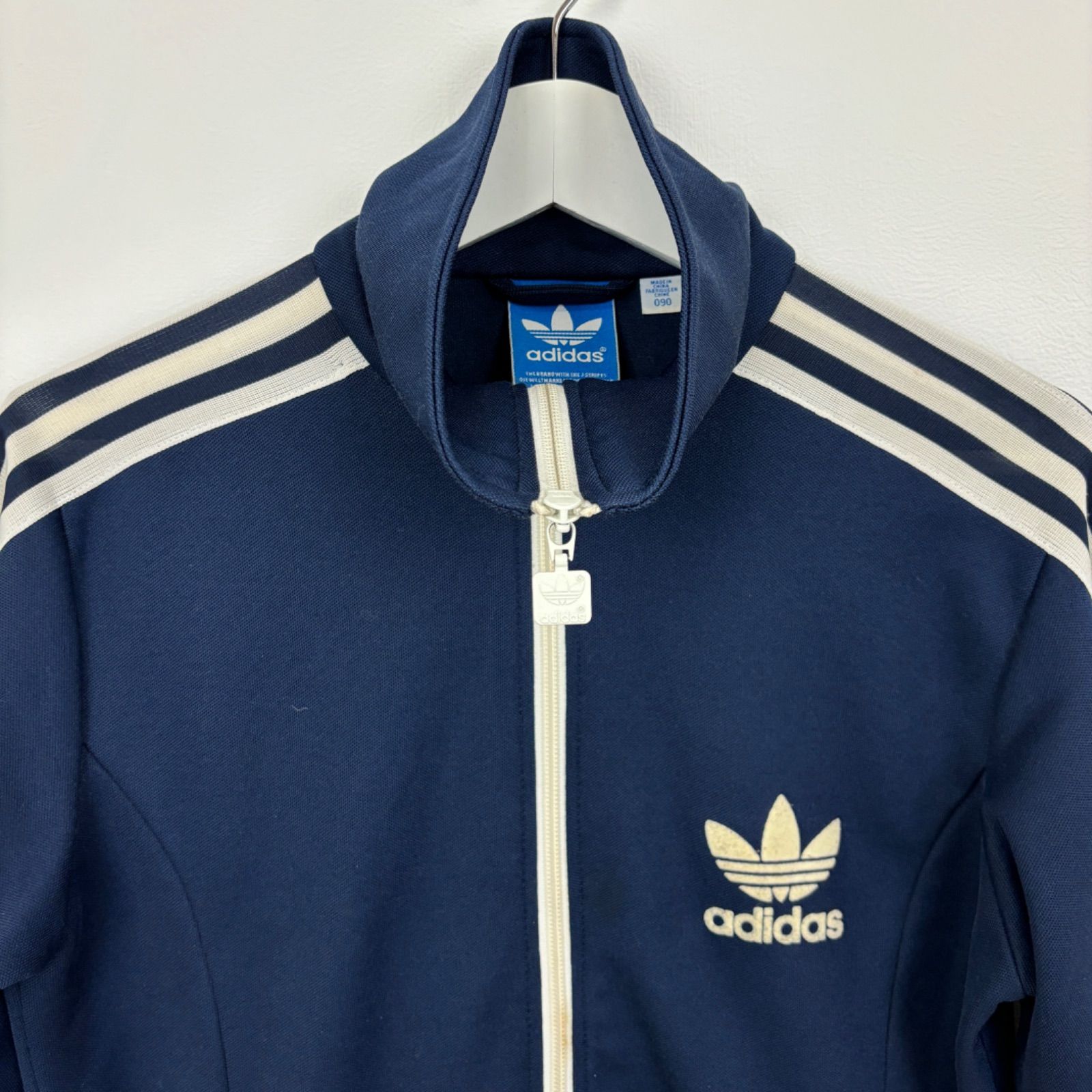 adidas ファイヤーバード　トレフォイルロゴ　ネイビー　メンズL アディダス トラックジャケット ファイヤーバード トレフォイル