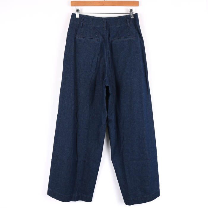 ユニクロ デニムパンツ ワイド ストレート タック入り ジーンズ