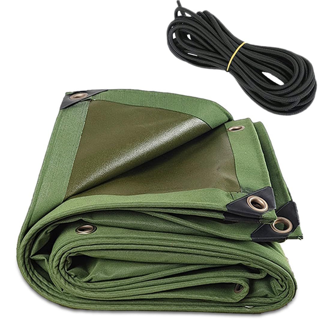 【新着商品】Temiry 軽トラック 荷台シート 3.3ｍ×2.8ｍ トラックシート 防水 極厚 0.7mm トラックシート 1t 1.5t 2t PVC生地 軽トラック 荷台カバー ゴムロープ付き 四辺加固 トラック 荷台シート 撥