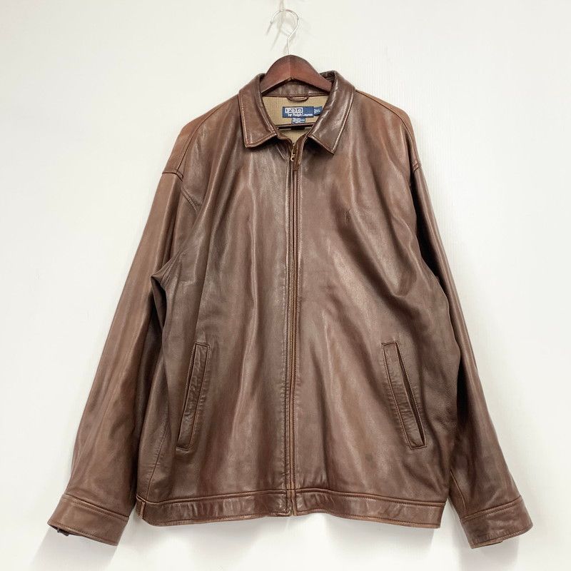 メンズ Polo by Ralph Lauren ポロバイラルフローレン 90S LEATHER SWING TOP レザー スイングトップ ジャケット アウター 146-250319-km-03-IZU