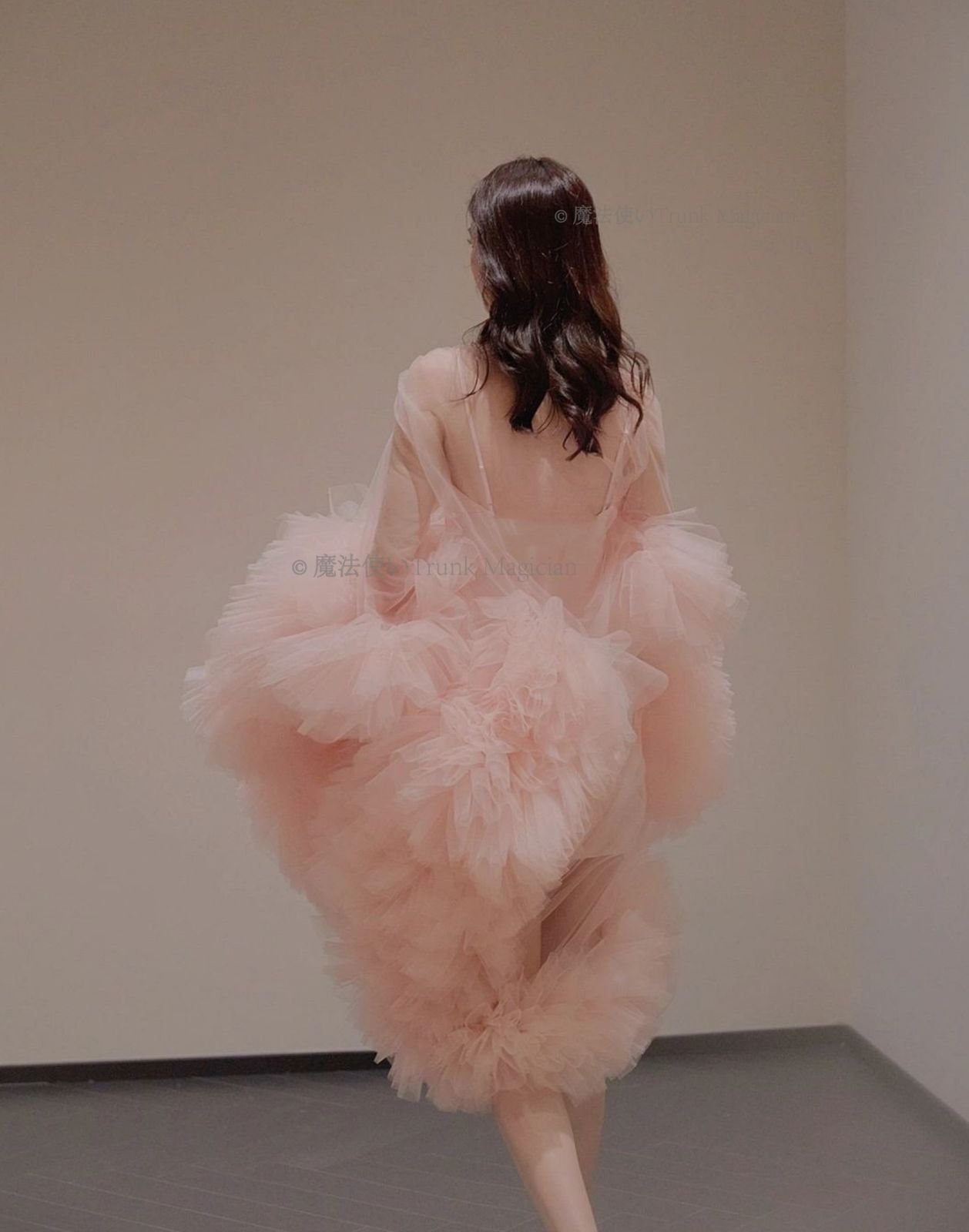 ウェディングドレス フリルエレガントチュール CCVZ1026P235