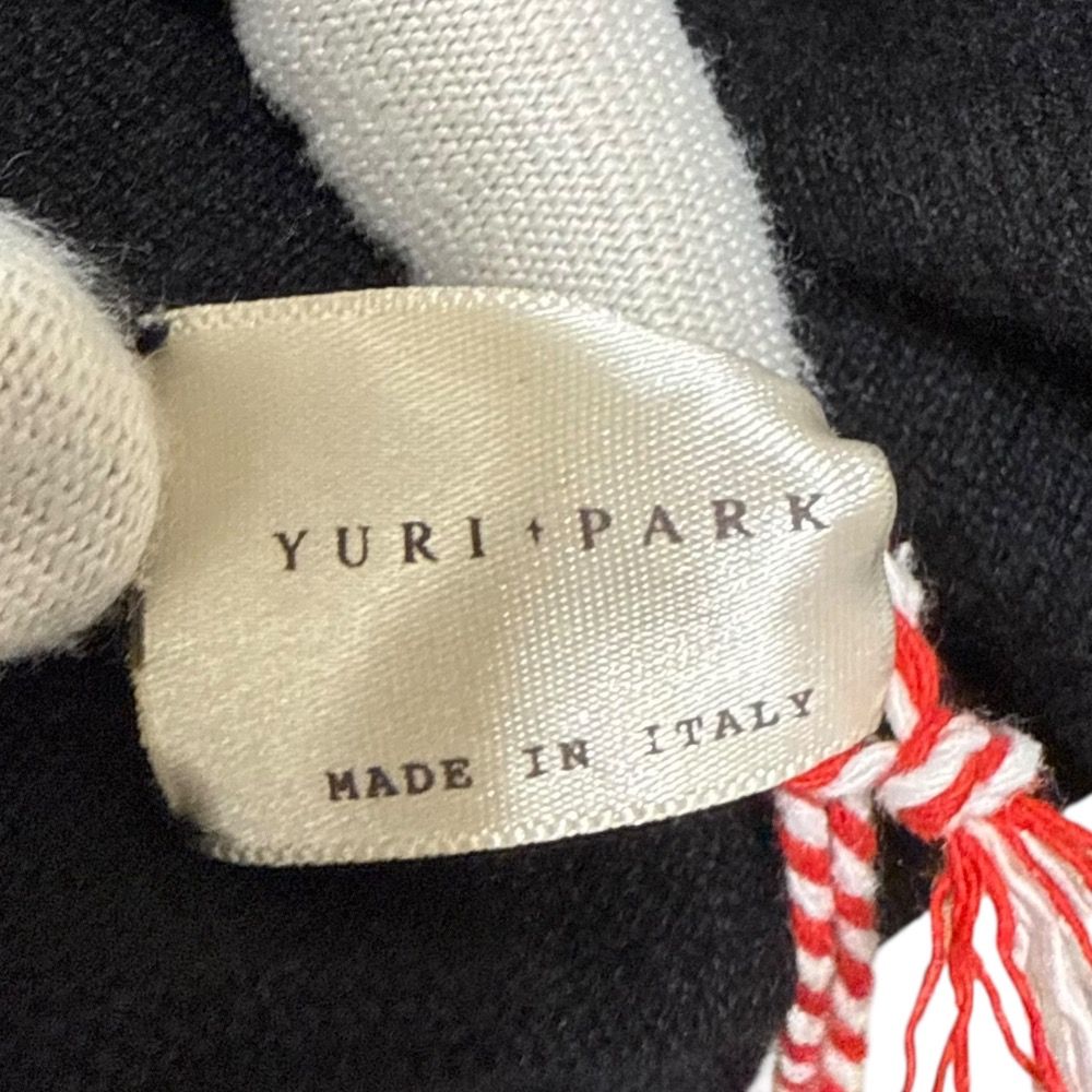 美品 YURI PARK ユリパーク シルク×カシミヤブレンド タートルネック 長袖 ニット セーター 48 ブラック レディース 古着 中古 美品 YURI PARK ユリパーク シルク×カシミヤブレンド