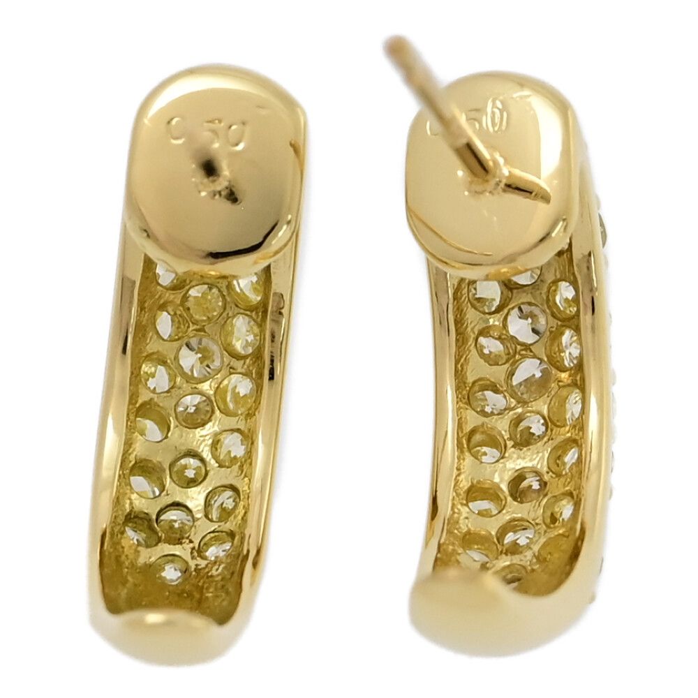 0.5ct/FD:0.5ct/パヴェセッティング・ダイヤモンド ピアス/K18YG