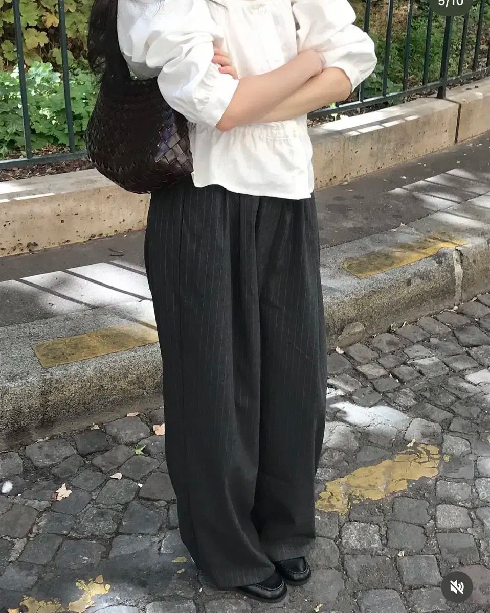 ARCHIVE JTOU ストライプ バンディング スラックス s DECORATOM_COM_BR