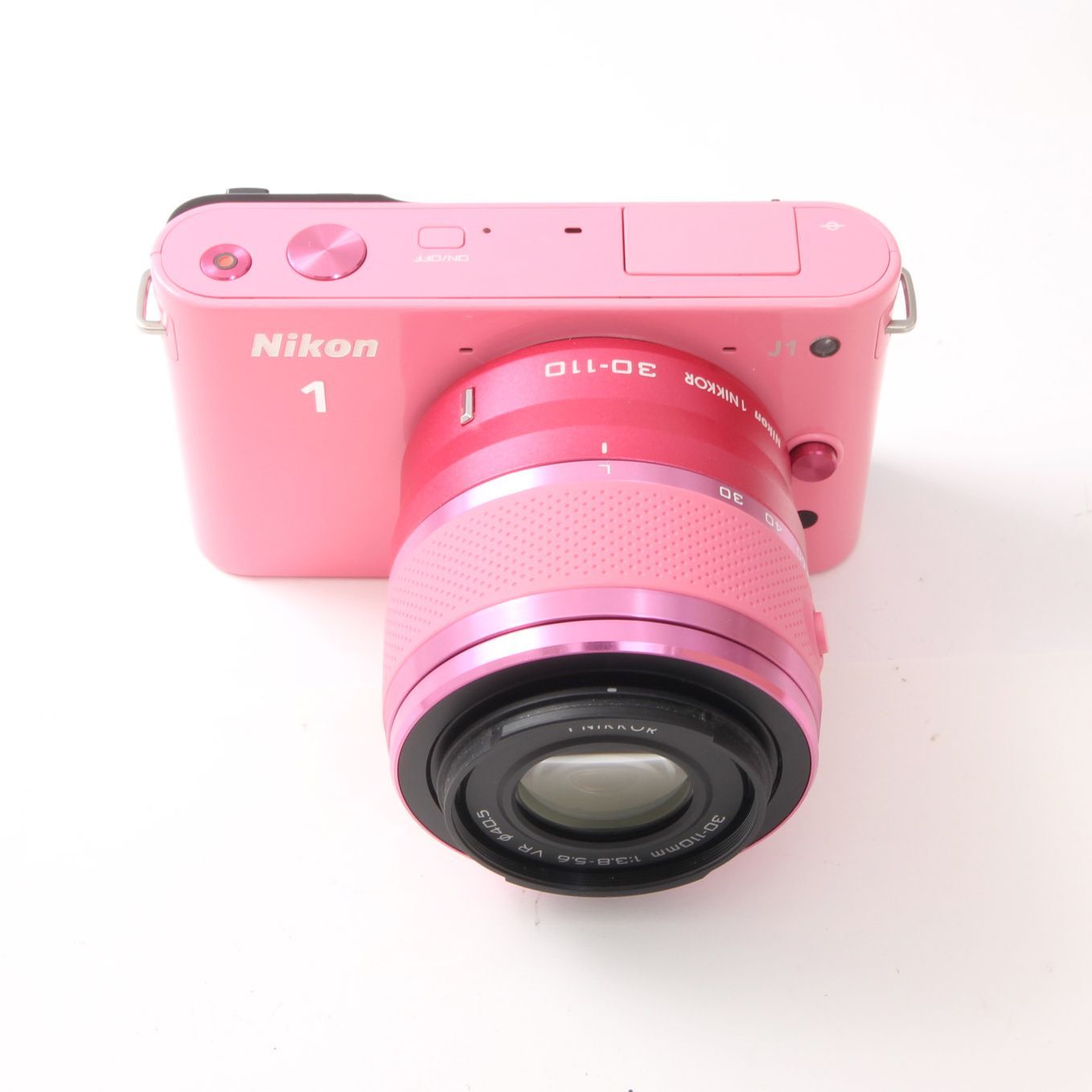 シャッター数1144回】NIKON ニコン Nikon1 J1 ピンク + 30-110mm F3.8