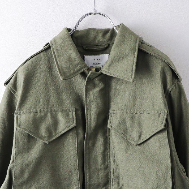 【美品】HYKE ハイク ミリタリージャケット フィールドジャケット Mオリーブ M-51 TYPE FIELD JACKET-M-51タイプフィールドジャケット-HYKE