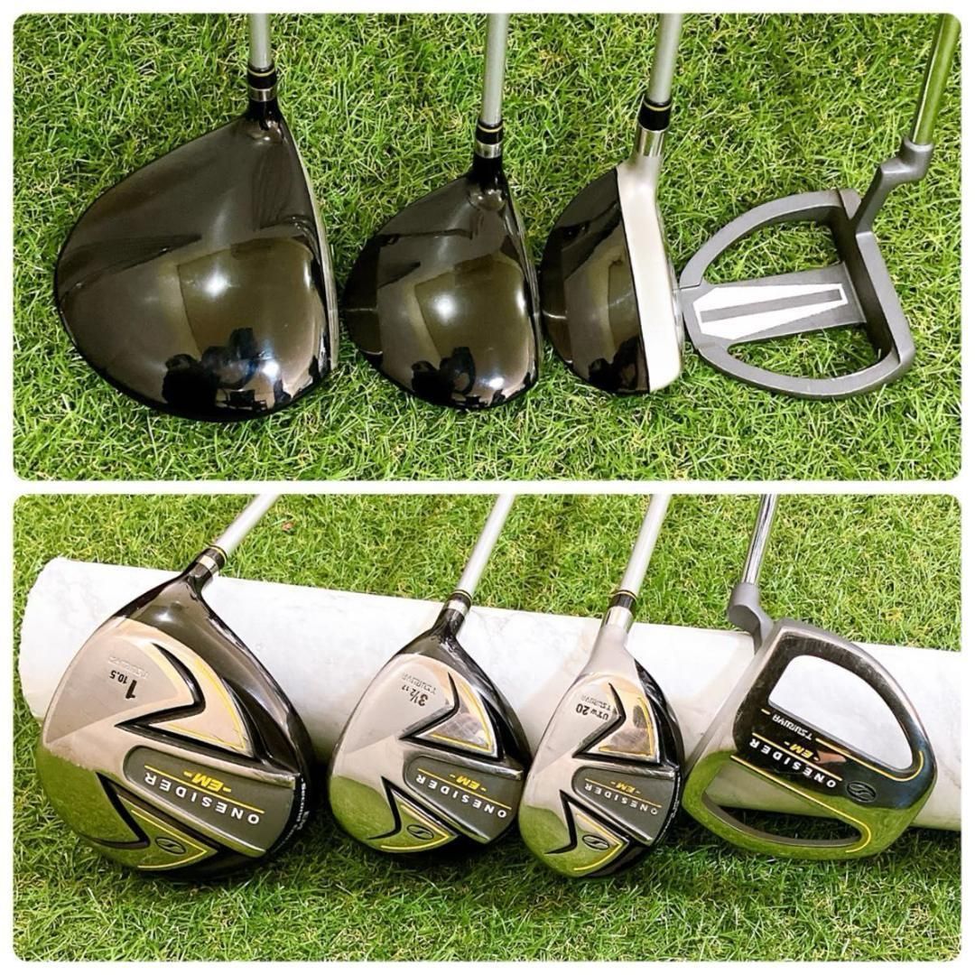 つるやゴルフ ワンサイダー メンズゴルフセット 12本 初心者 コースデビュー