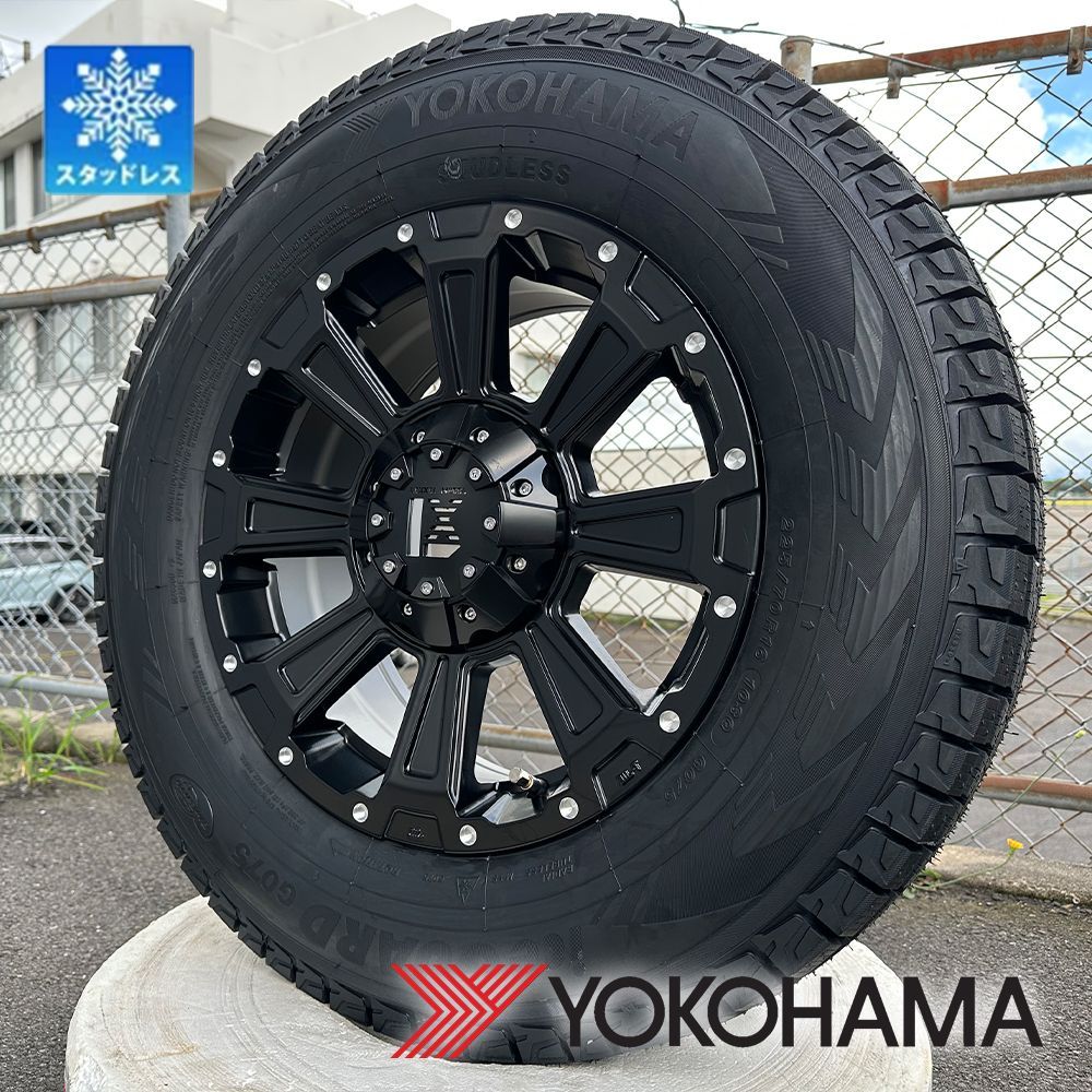 デリカD5 アルファード ステップワゴン スタッドレス タイヤホイールセット ヨコハマ アイスガード 215/70R16 225/70R16  16インチ DeathRock 4本セット - メルカリ