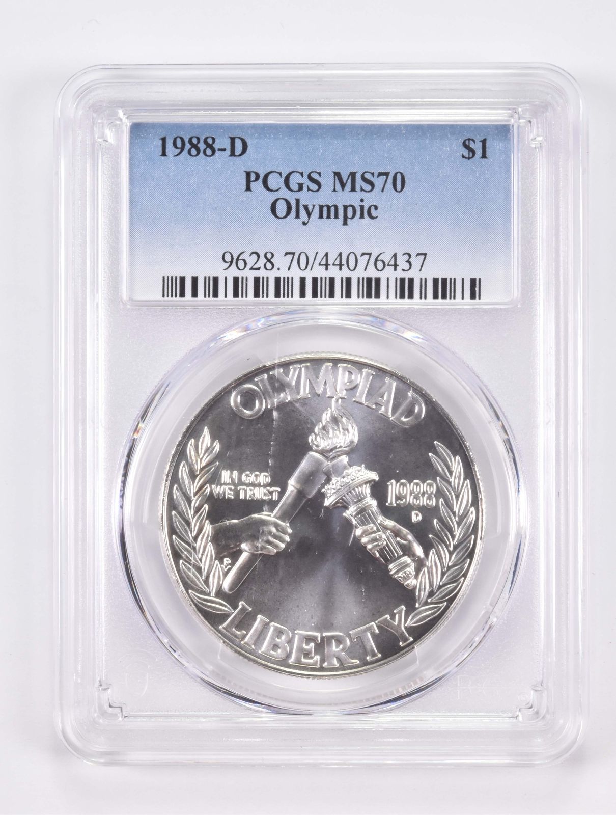 MS70 1988-D オリンピックトーチ記念銀貨 PCGS - メルカリ