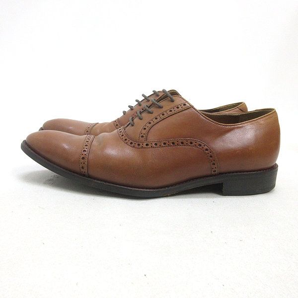 H□【25.5cm】マッシモ/MASSIMO G キャップトゥ レザーシューズ 