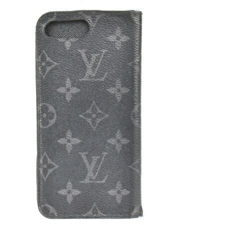 【中古】 ルイヴィトン LOUIS VUITTON iPhone7 + プラス フォリオ スマホケース カバー モノグラム エクリプス レザー M62641 03JE073