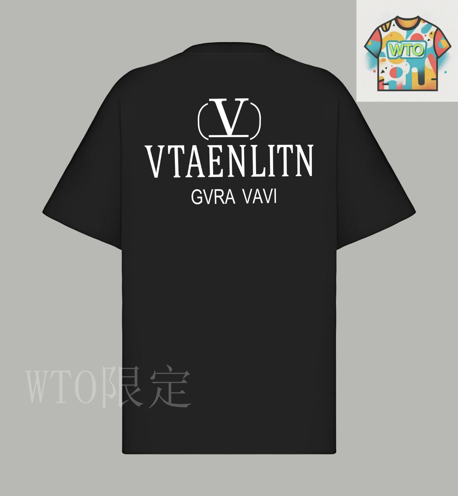 まちゃ様　VALENTINO   総レース　ロゴプリント　Tシャツ 今日特価】VALENTINO クラシックロゴ プリント T シャツ-2