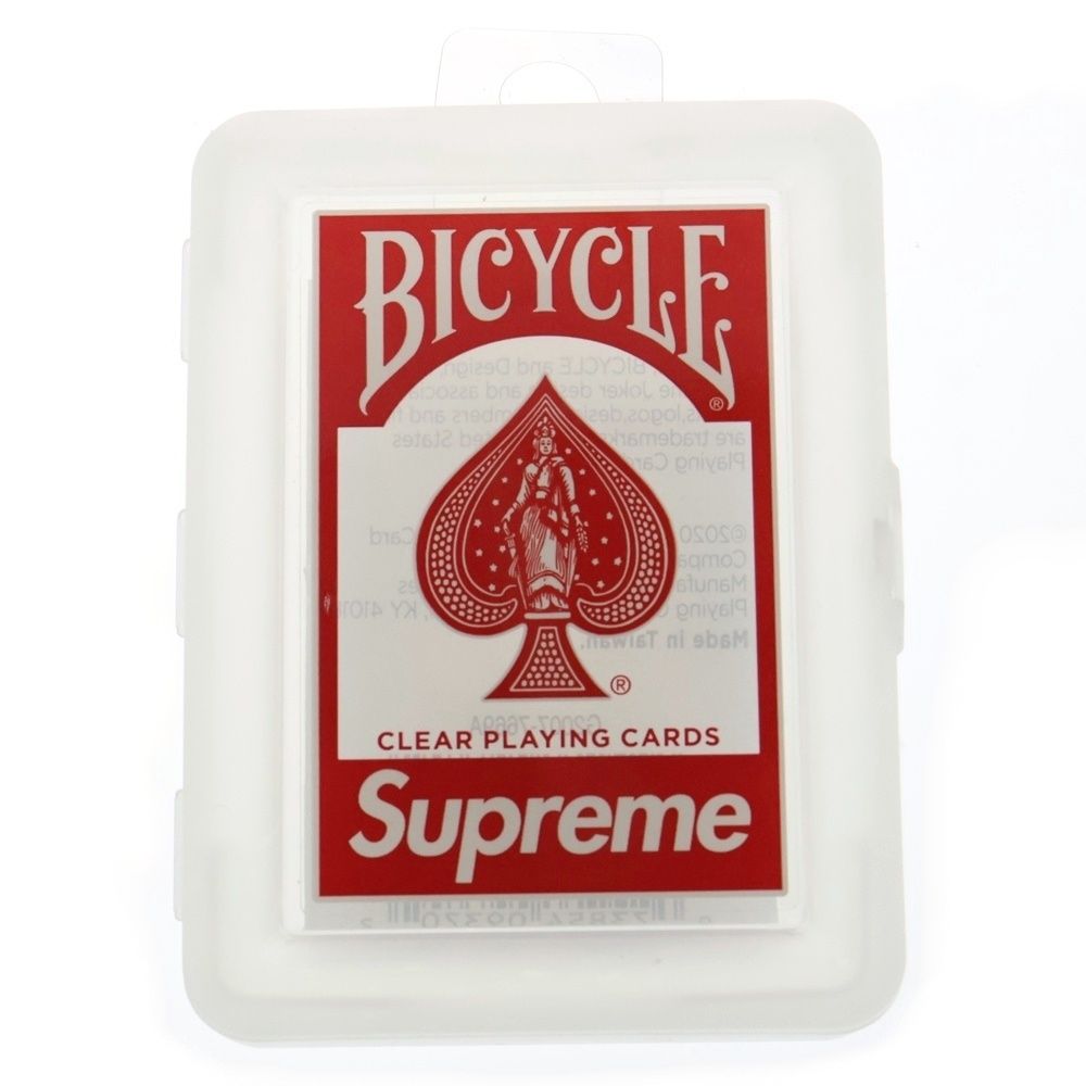 Supreme 20AW Bicycle Clear Playing Cards Red トランプ カード