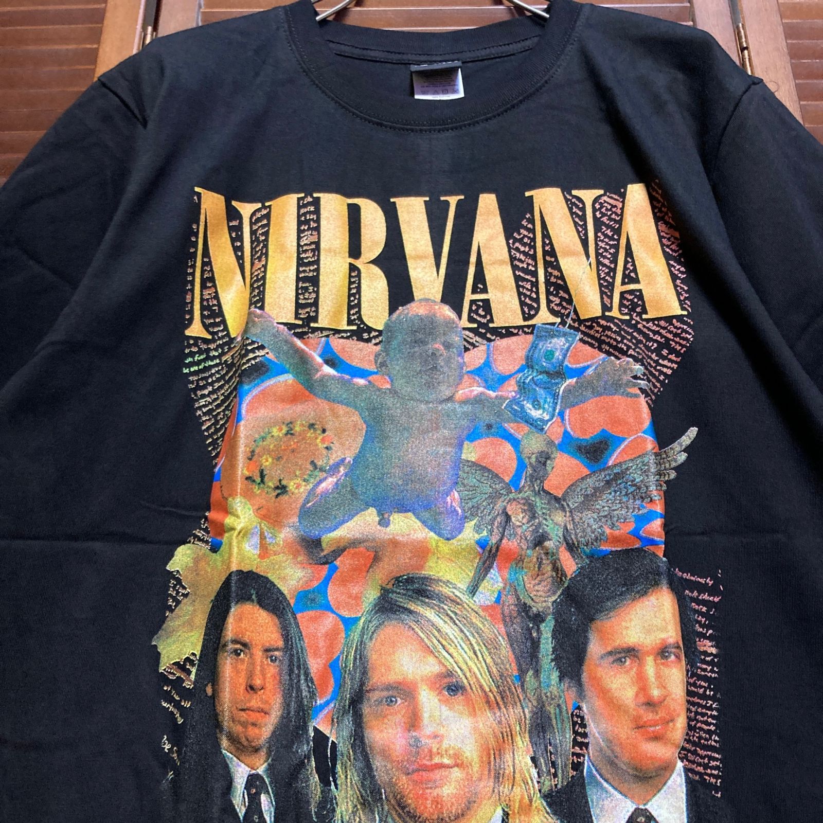 ニルバーナ NIRVANA 黒 バンド Tシャツ tee ティーシャツ ロック