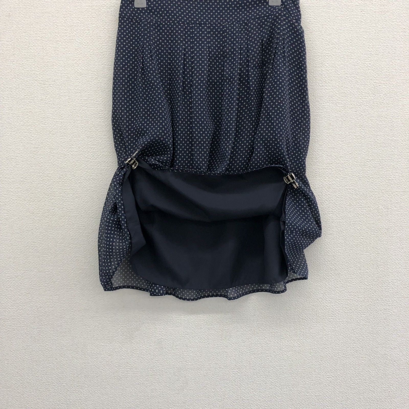 BURBERRY】バーバリー レディース スカート ひざ丈 紺色系 サイズ38