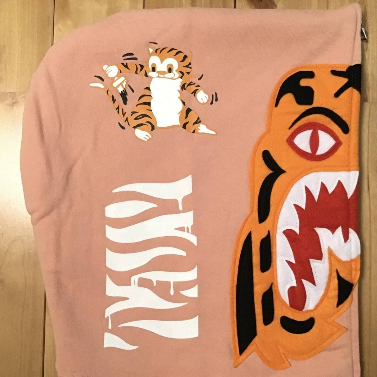 BAPE ピンク迷彩虎顔パーカー ☆XL☆ ABC camo pink タイガー パーカー Tiger full zip hoodie