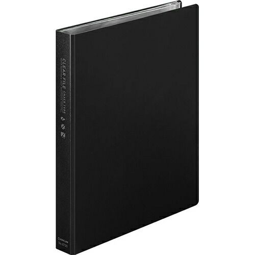 まとめ キングジム クリアーファイル クリア−ファイル チャックタイプ クロ A5タテ 黒 8730ｸﾛ ×15セット