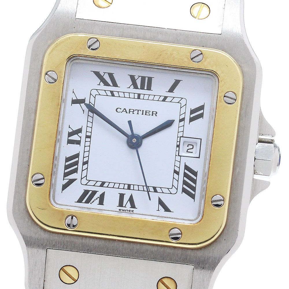 カルティエ CARTIER サントスガルベLM デイト クォーツ メンズ内箱付き_866111