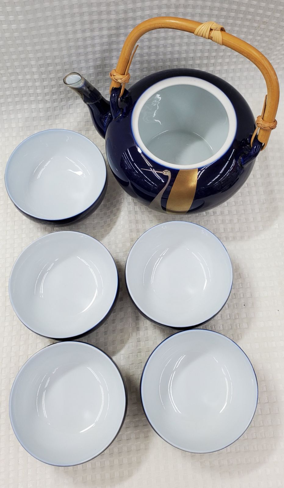 宮内庁御用達-深川製磁急須+湯呑みセット 深川製磁 急須 深川製磁 急須