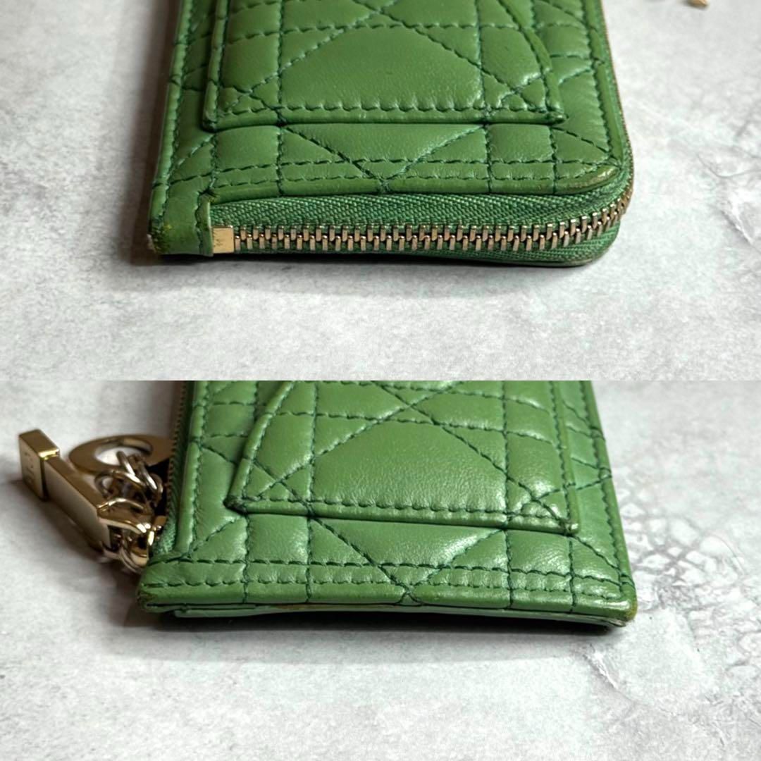 【使いやすい】 DIOR Lady Dior Cosmos カードケース ☆コンパクト☆【Dior】Lady Dior Cosmos ジップ カードホルダー