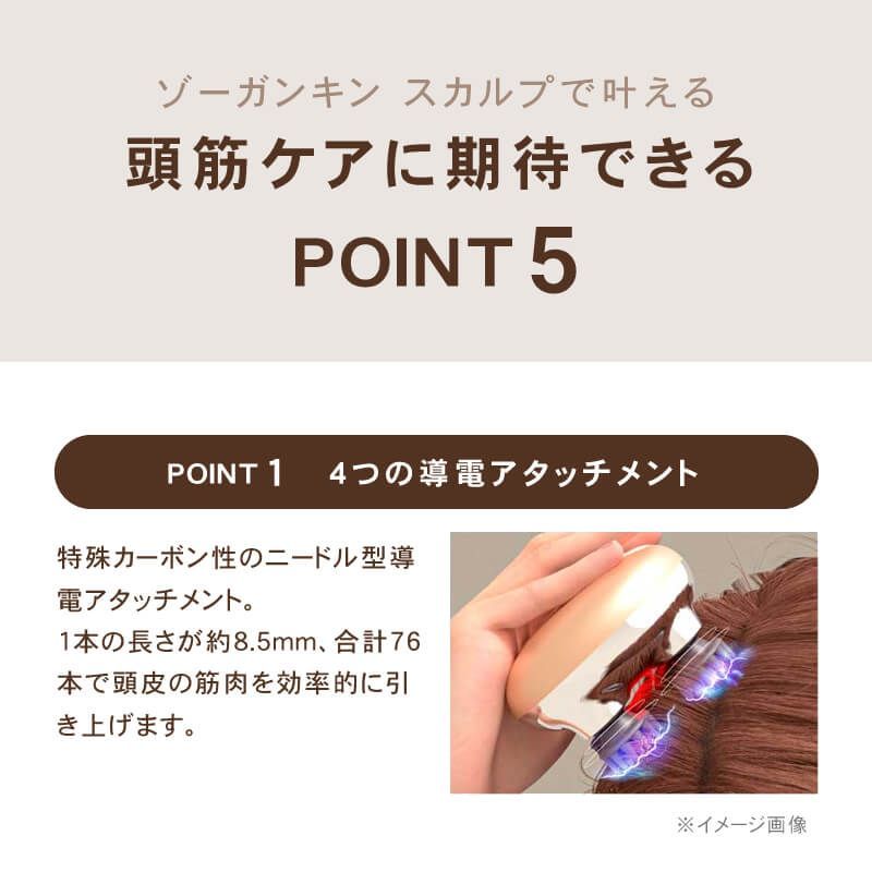 〈美品〉造顔筋＆スカルプマッサージ器／美顔器 正規品】ゾーガンキン スカルプ EMS ヘッドスパ ZOGANKIN