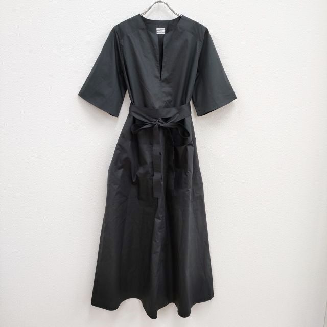 POSTELEGANT コットンブロードロングドレス 定価47300円 OP23S0006 ワンピース 23SS ブラック レディース ポステレガント 3-0513S♪