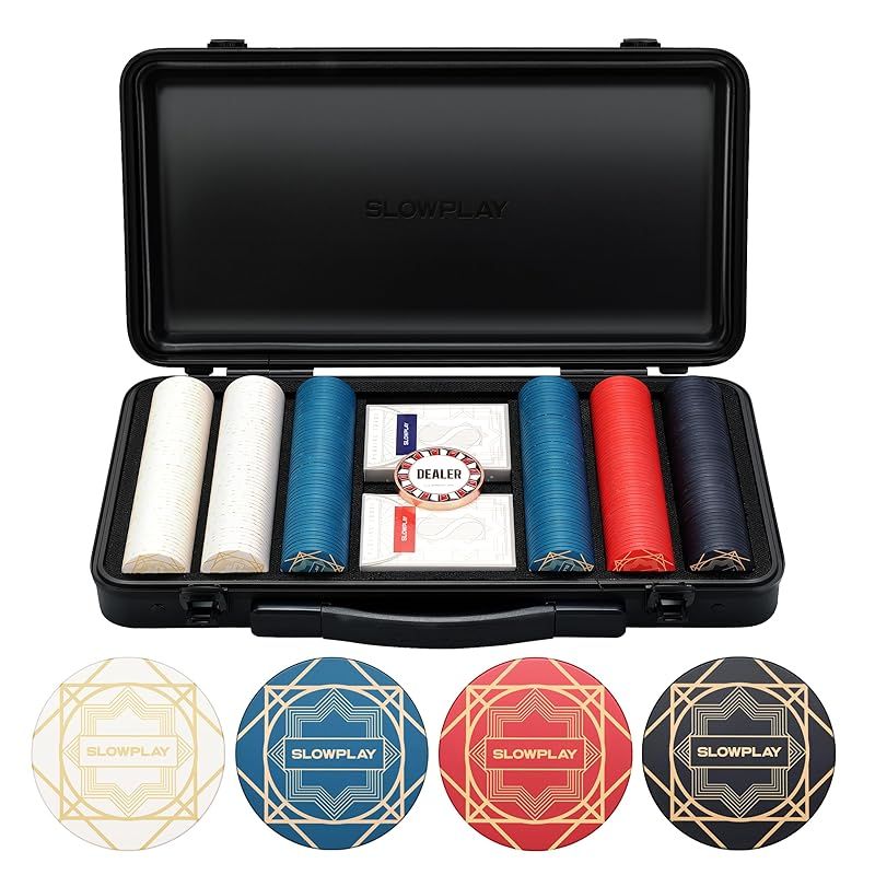 SLOWPLAY Nash Ceramic Poker Chips Set | Nashセラミックポーカーチップセット 39mm 300枚 数字表記なし 0