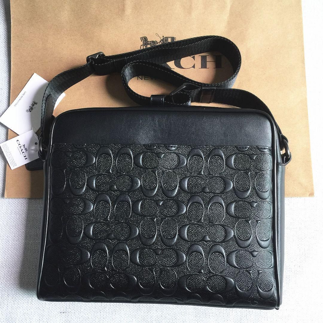 ☆新品☆COACHバッグ F28455 ブラックフライトバッグ ショルダーバッグ - メルカリ