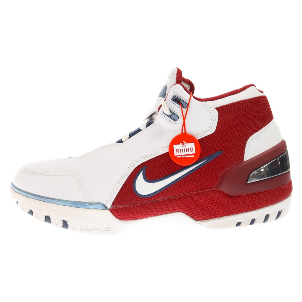 NIKE ナイキ 【鑑賞用 2003年製】AIR ZOOM GENERATION 1ST GAME エア ズーム ジェネレーション ミッドカットスニーカー ホワイト/レッド US10.5/28.5cm 308214-112 NIKE (ナイキ) 【鑑賞用 2003年製】AIR ZOOM GENERATION 1ST GAME エア