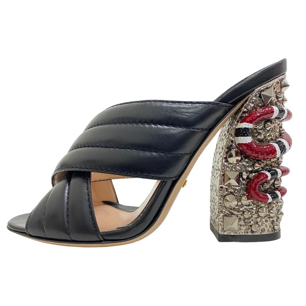 GUCCI/グッチ 423257 クロスオーバー ハイヒール スタッズ レザー  