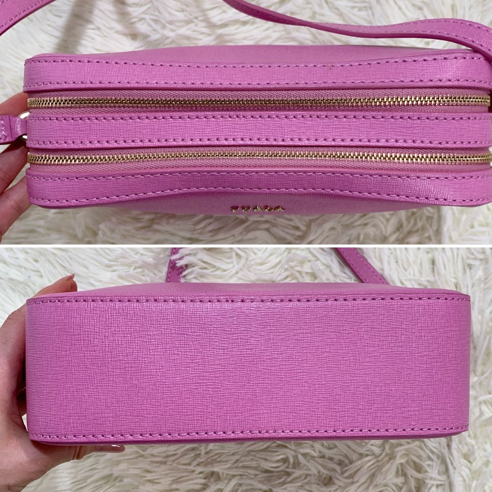 極美品！FURLA フルラ リリー レザー ショルダーバッグ 斜めがけ