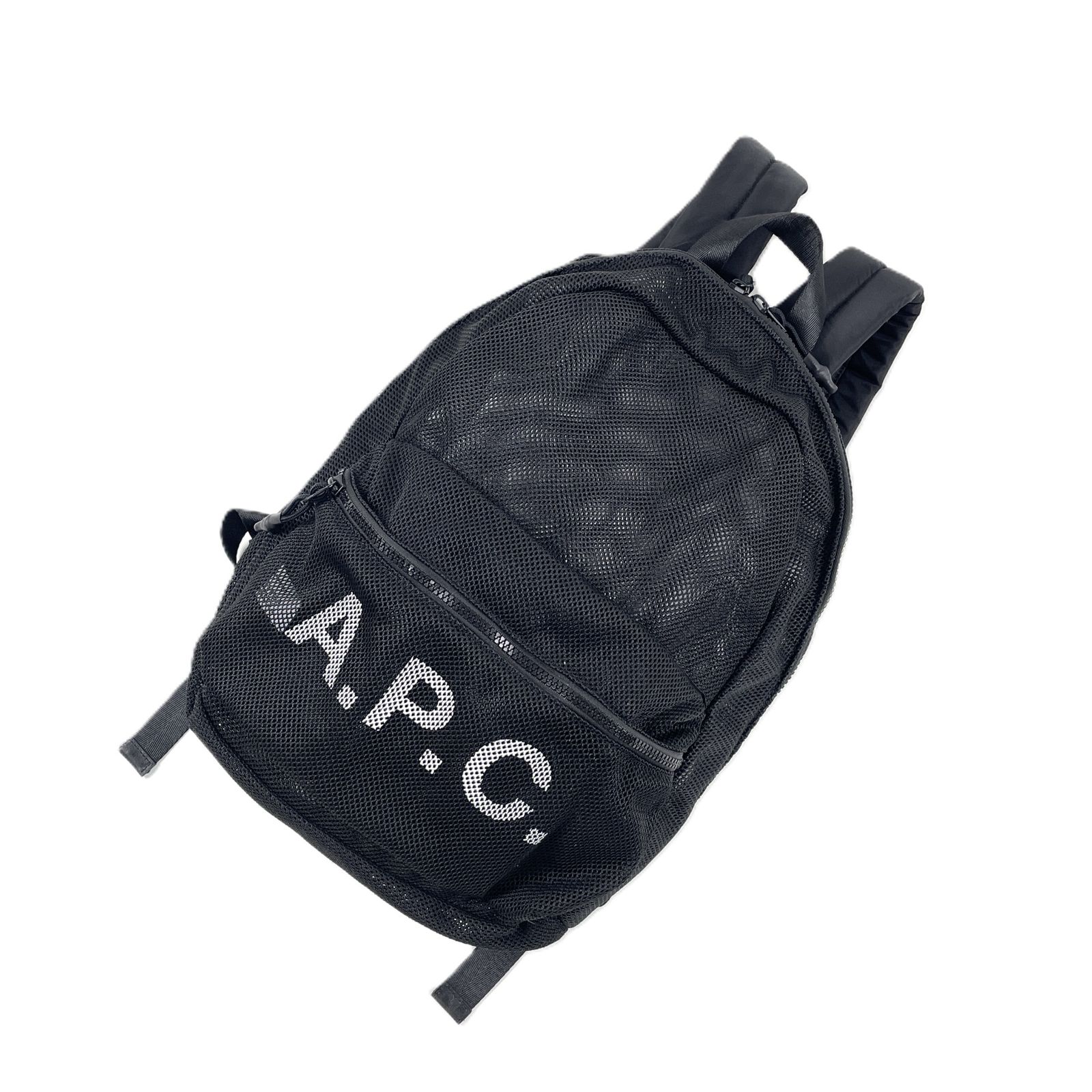 A.P.C. APC アーペーセー ロゴプリント メッシュ リュックサック