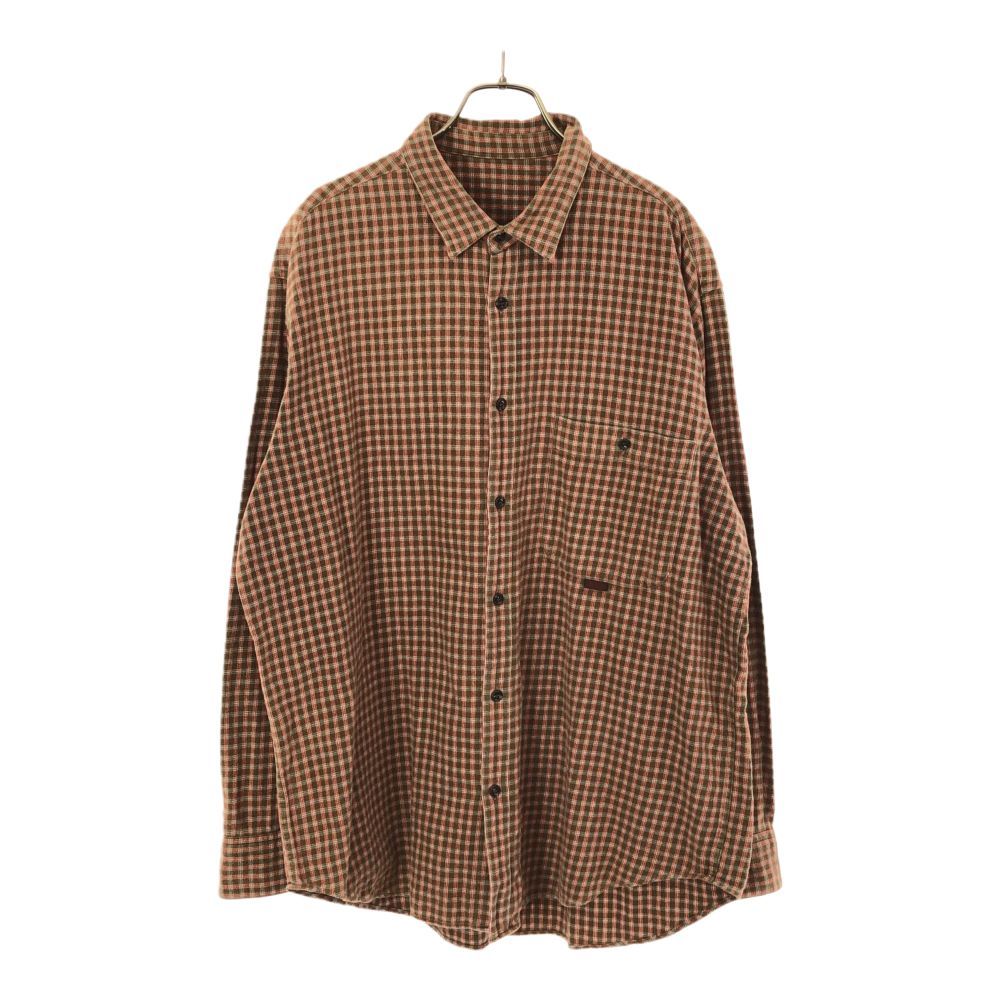 パパス 日本製 チェック 長袖 シャツ L Papas MANIERE DE HEMING 