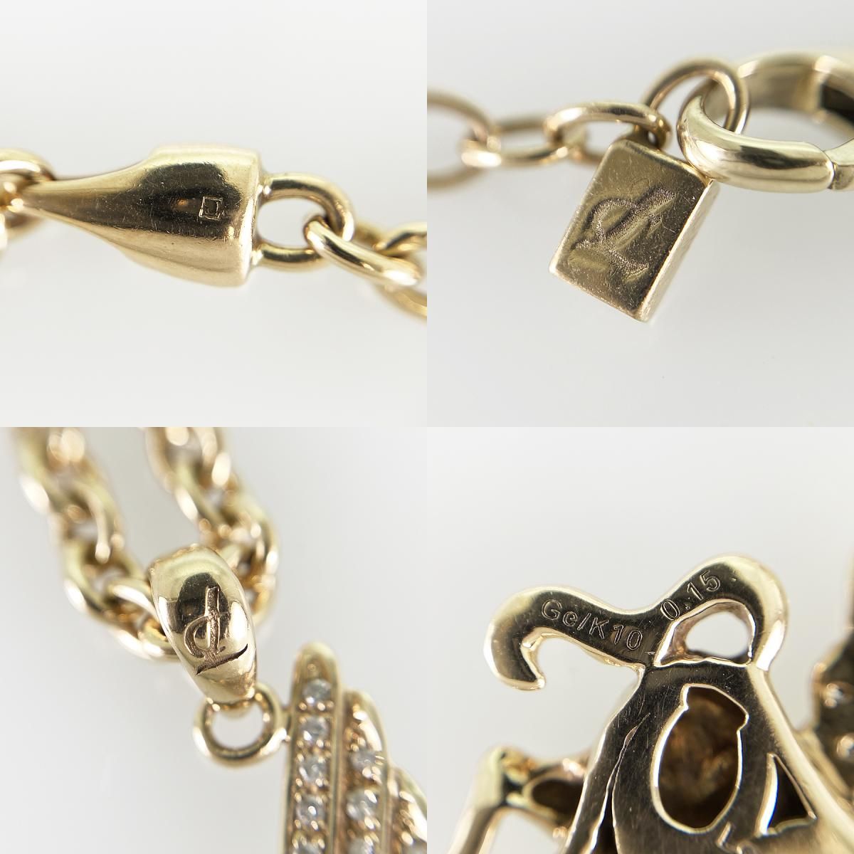 レダシルマ Leda Silma K10YG ダイヤモンド ネックレス sss【中古