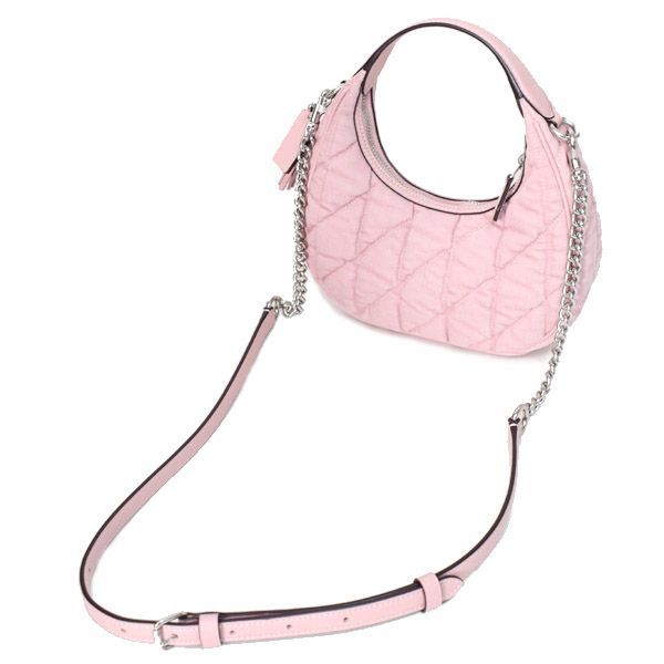 コーチ バッグ COACH デニム レザー 三日月型 キルティング カルメン