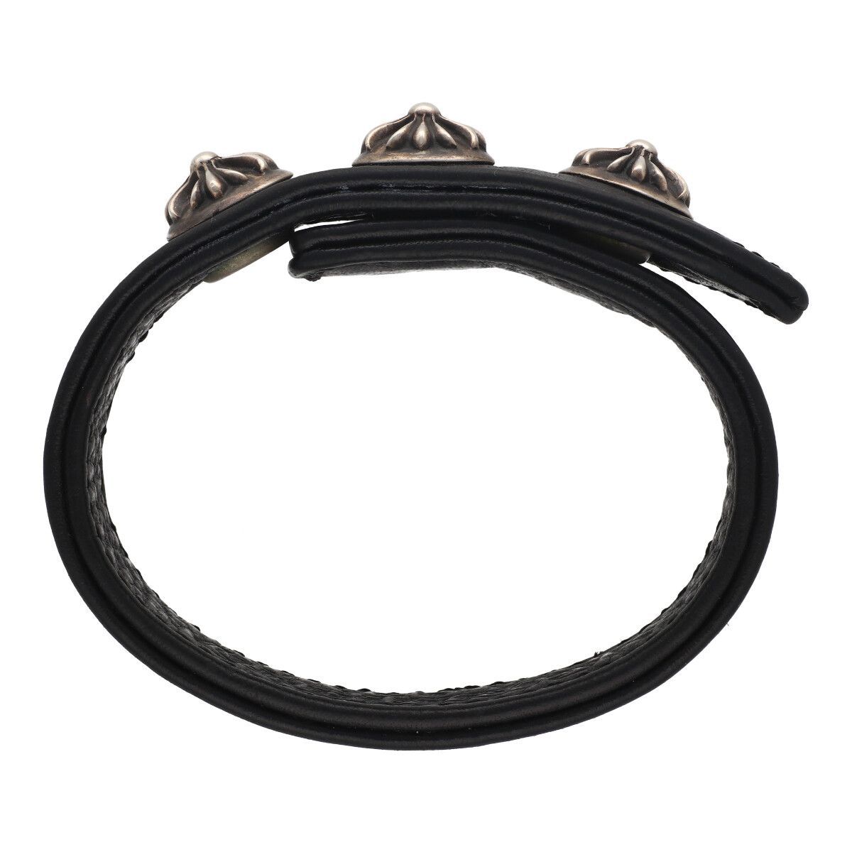 中古】 CHROME HEARTS クロムハーツ 3ボタン2スナップ レザー 