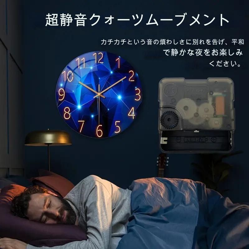 マーブル 掛け時計 インテリア 大理石 おしゃれ オレンジ 橙色 壁時計