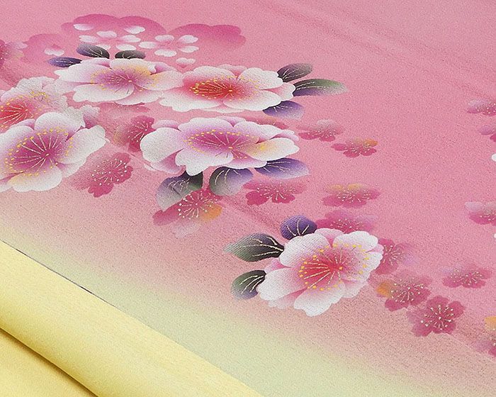 振袖 正絹 桜模様 身丈172cm 裄丈68cm 振袖 リサイクル 着物 e0896 振袖 正絹 桜模様 身丈172cm 裄丈68cm 振袖 リサイクル 着物 e0896