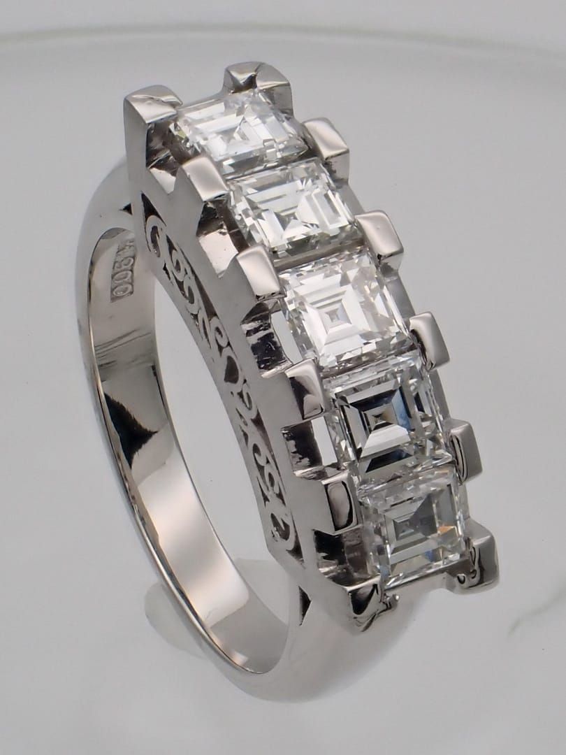 12号Pt900 ダイヤモンド プラチナリング D: 1.30ct Pt900 ブラウン 