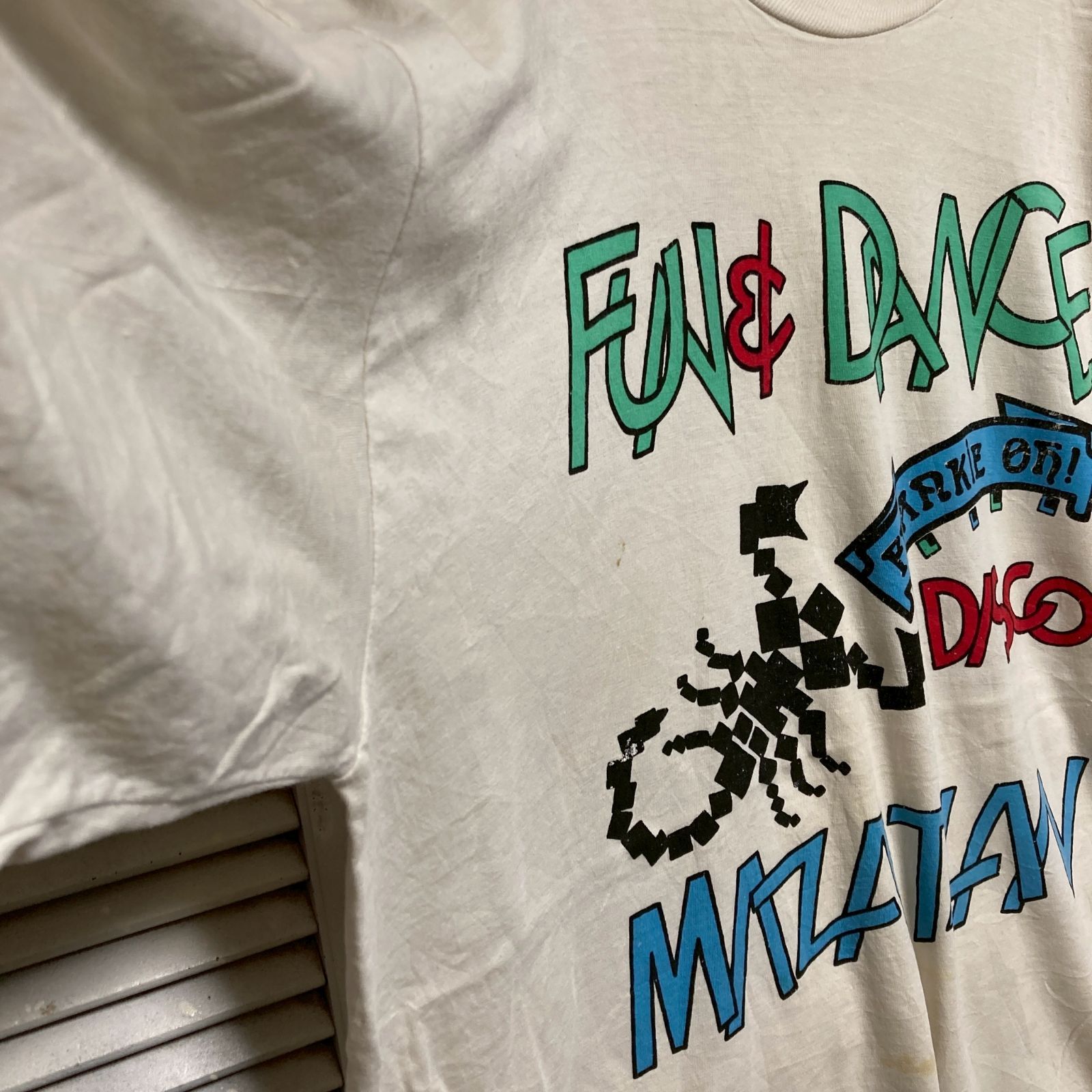BHJE スーベニア Tシャツ 古着 90s 白 ディスコ クラブ 蠍 