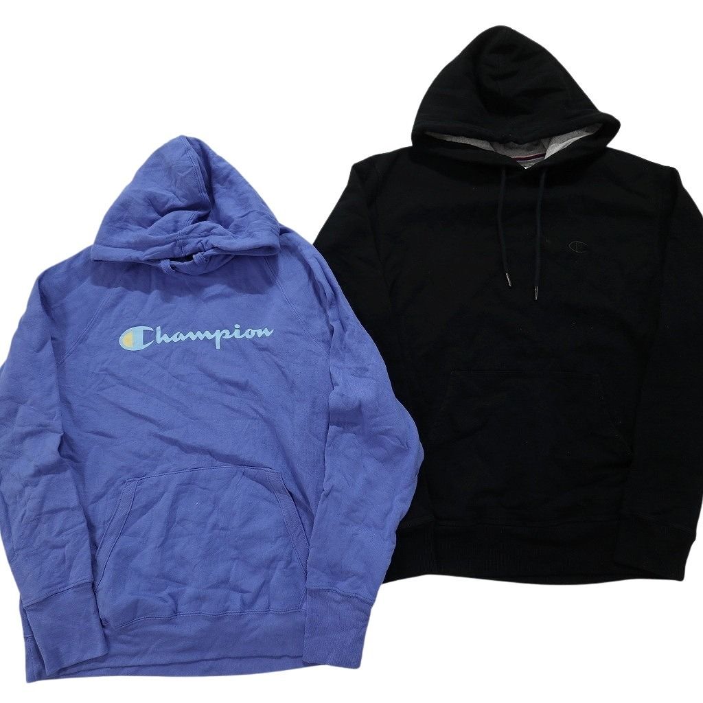 古着卸 まとめ売り チャンピオン Champion スウェット 8枚セット メンズ M カレッジ風 センターロゴ フーディー 古着 NC1004