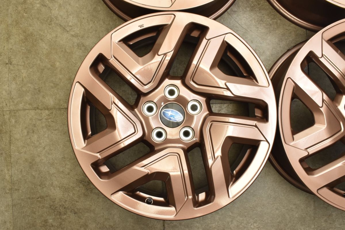 確実な 新車外し品 スバル SL フォレスター 純正 18in 7J 48 PCD114.3 4本セット クロストレック レヴォーグ レイバック 流用