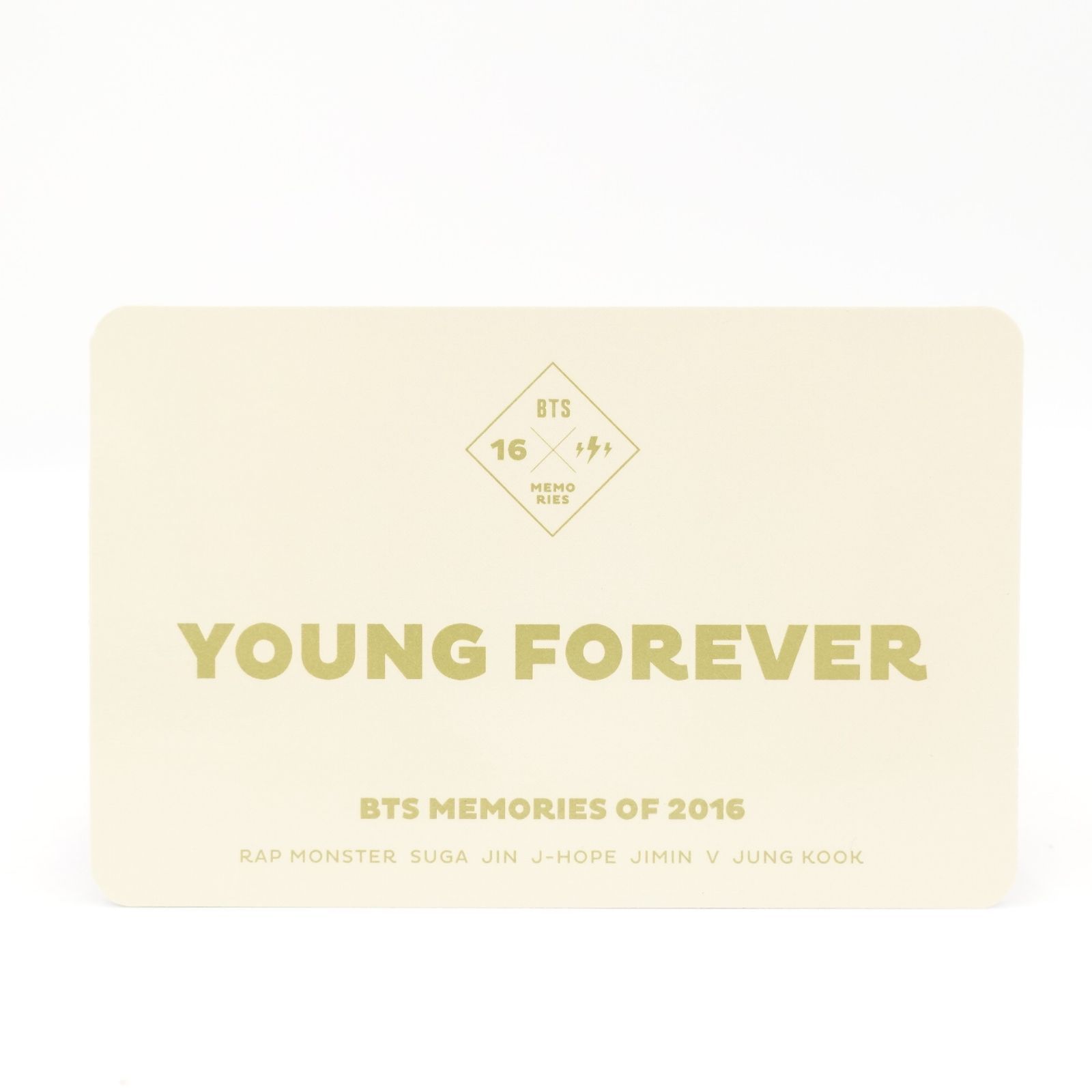 bts memories of 2016トレカ young forever レア BTS MEMORIES OF 2016 YOUNG FOREVER Ver. Official Group