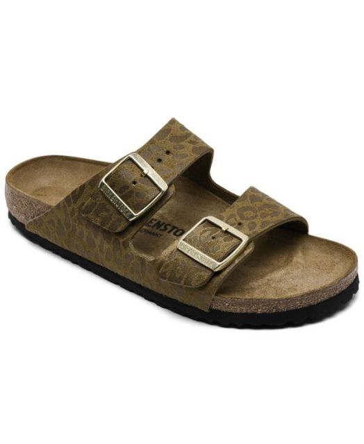 送料無料 ビルケンシュトック レディース サンダル シューズ Women s Arizona Birko-Flor Sandals from Finish Line Leo Khaki